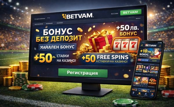 Промо оферта за Betvam бонус без депозит и начални бонуси за нови играчи